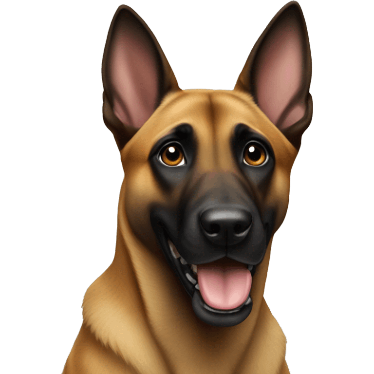 malinois say hello with hand emoji