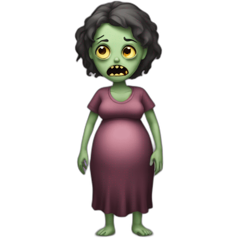 Pregnant lady zombie emoji