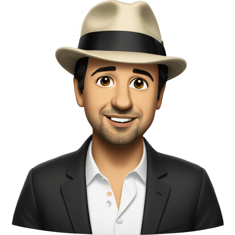 Lin Manuel Miranda in a fedora  emoji