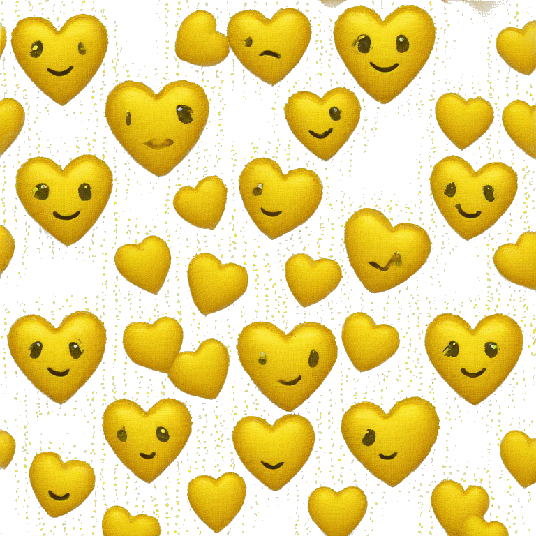 yellow hear with bead border emoji