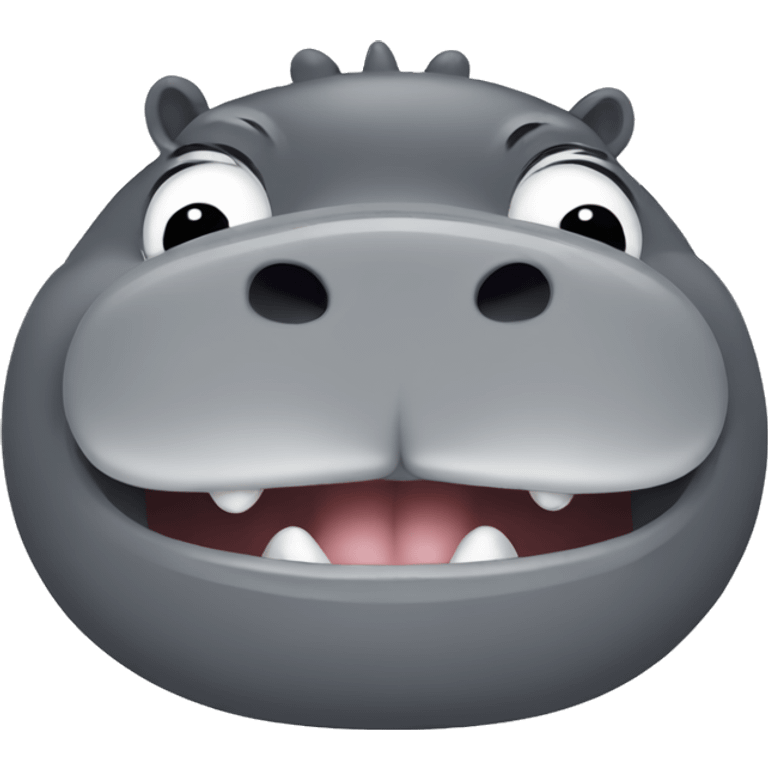 A hippo celebrating  emoji