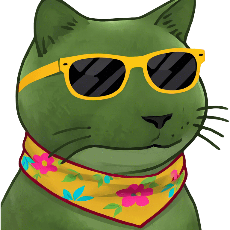 Cat with sunglasses emoji