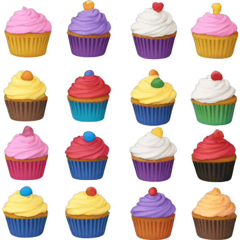 LGBTQIA cupcake emoji