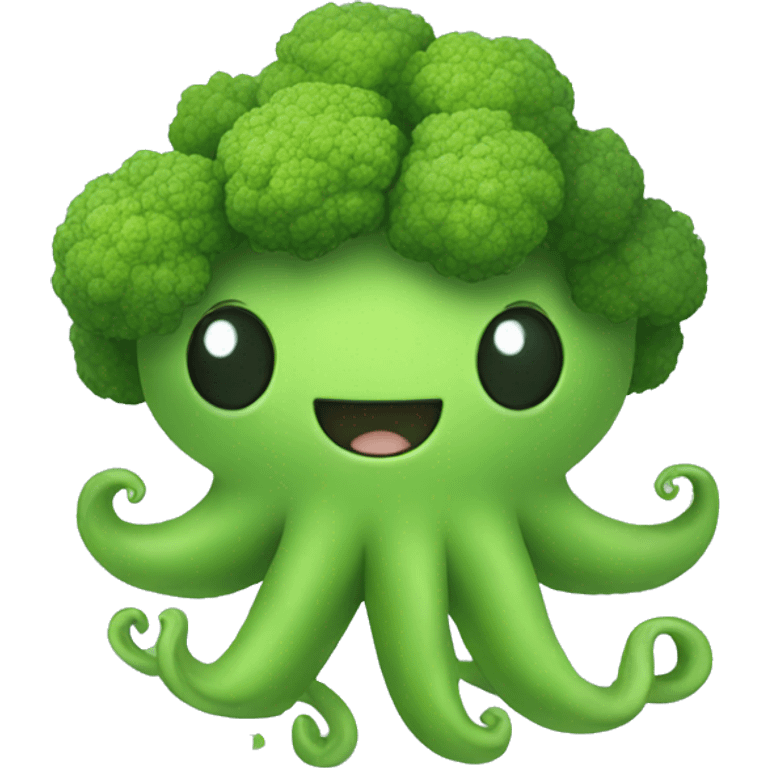 Kawaii broccoli octopus emoji