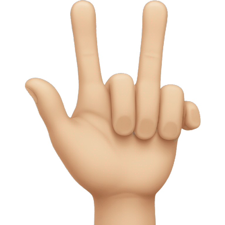 Hand with 4 fingers up emoji