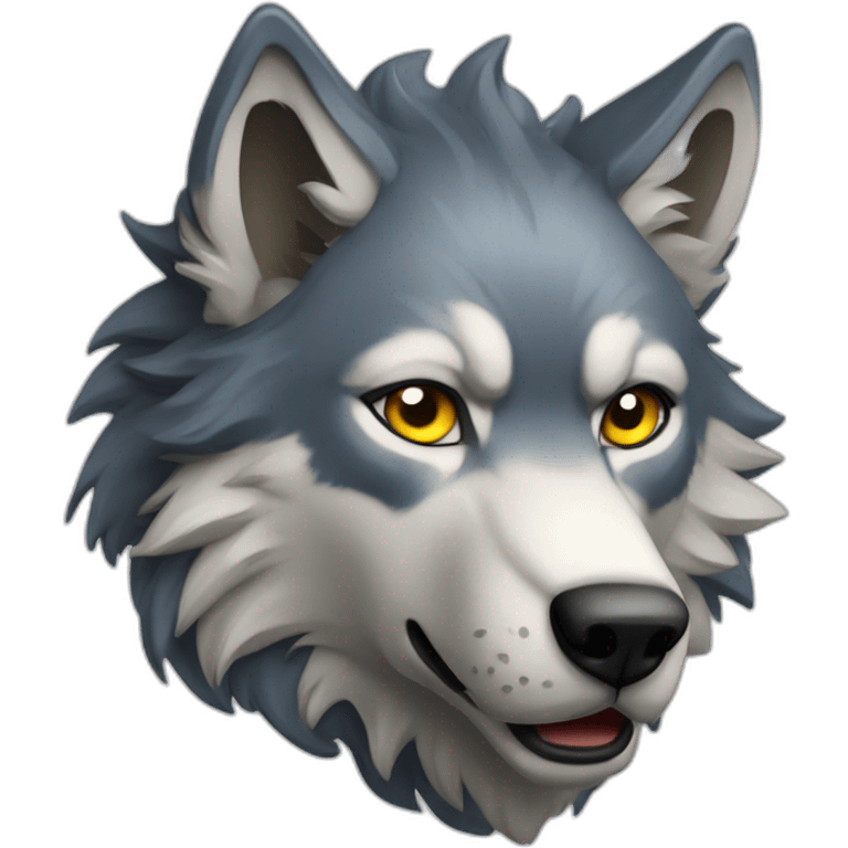 Loup en furie emoji