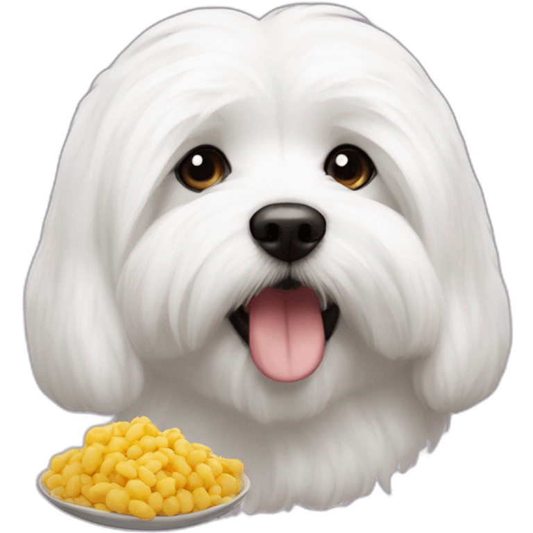 coton de tulear eating emoji