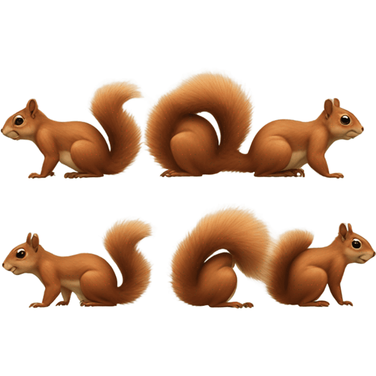 Squirrels in a row emoji