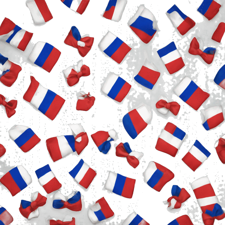 serbian flag but make it cute with bows emoji