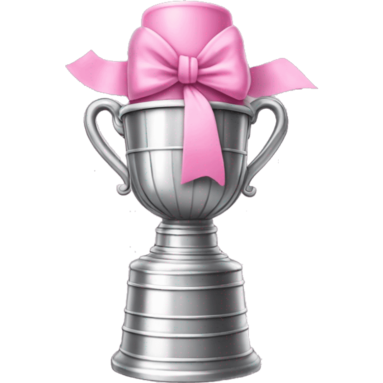 pink stanley cup with bow emoji