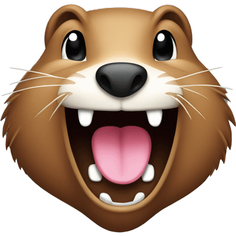 Beaver laughing emoji