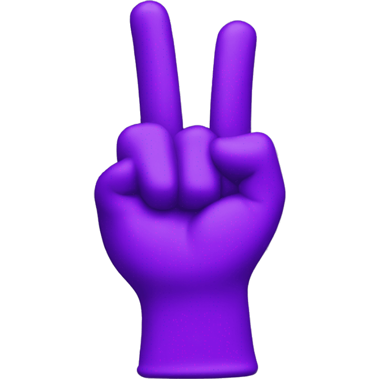 Purple foam finger emoji