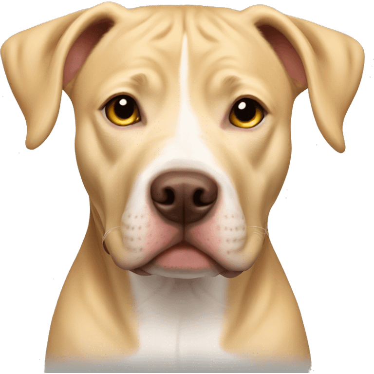 blonde Pitbull lab mix pitbull ears  emoji