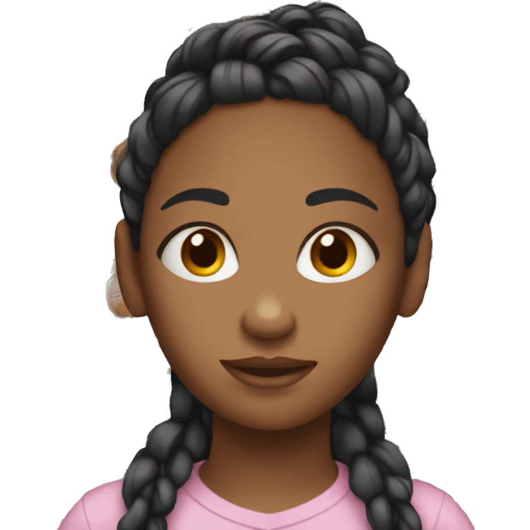 Black woman with braids  emoji