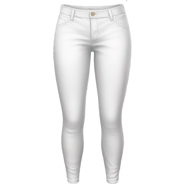 Realistic pair of white jegging pants.  emoji