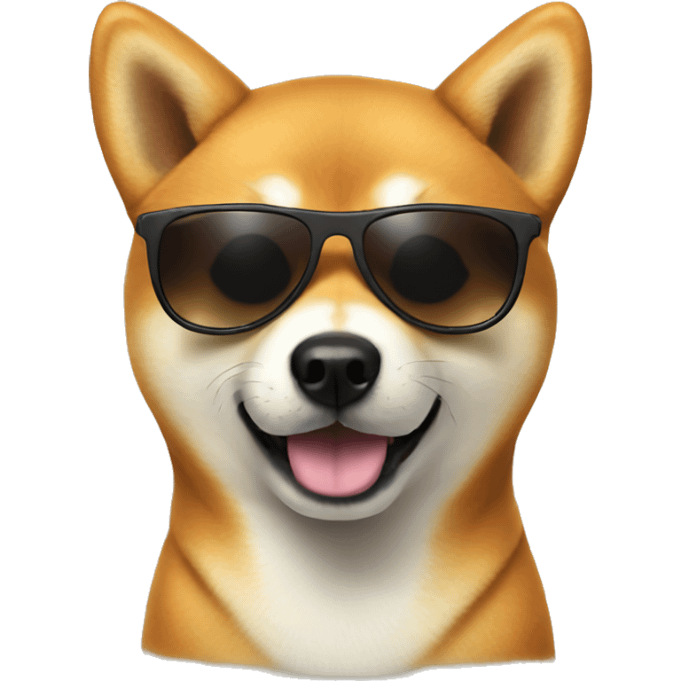 Shiba with sunglasses emoji