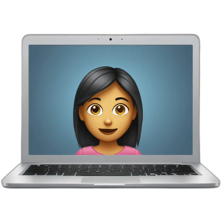 girl in laptop emoji