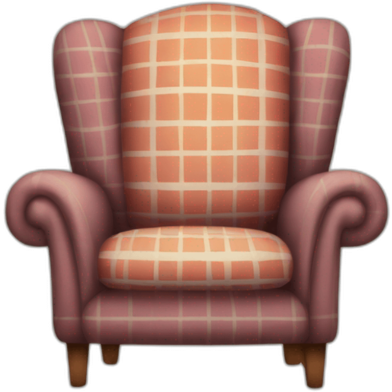 Cosy chair with a plaid on it emoji