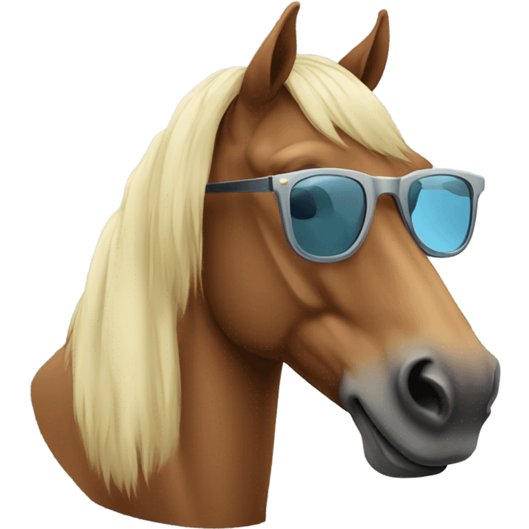 horse with glasses emoji