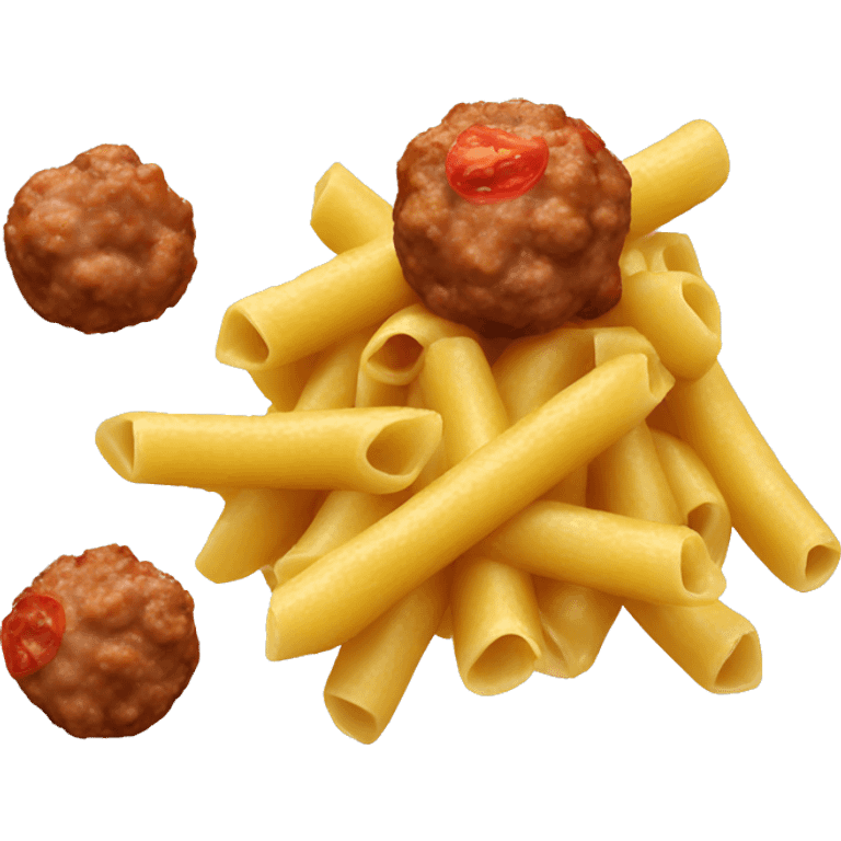 macaroni with tomato and meatballs emoji