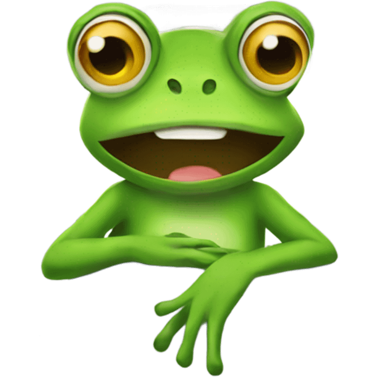 Frog on a plane emoji