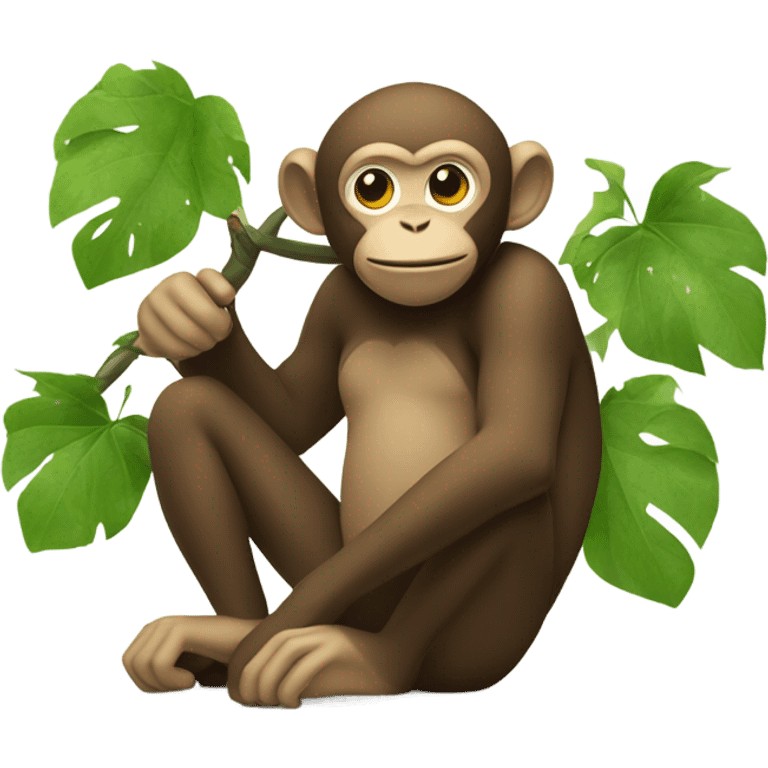 monkey in forest emoji