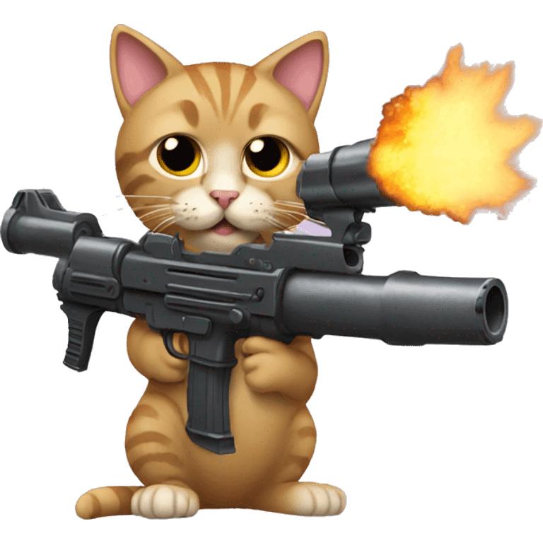 cat with minigun  emoji