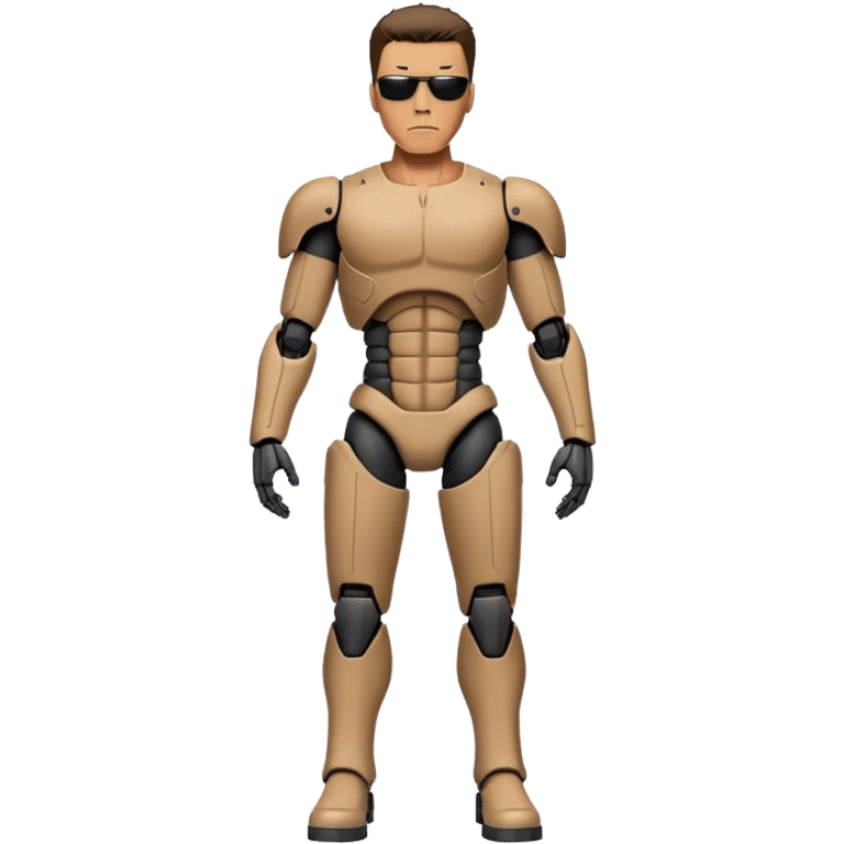 full body modern terminator male human character Konor emoji