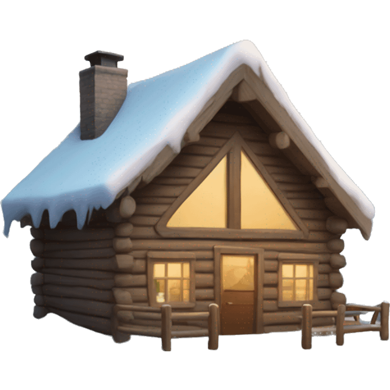 winter cabin emoji