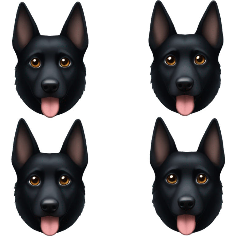 A black german Shepard emoji