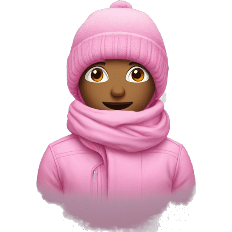 Pink winter emoji