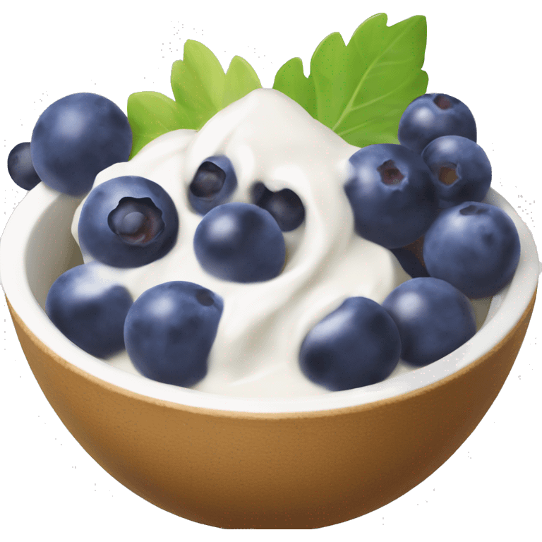 yoghurt bowl with grapes and blueberries emoji