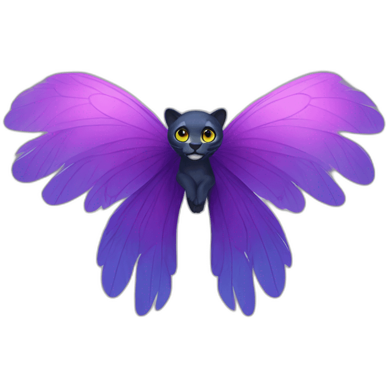 Panthère with ephemeral wings emoji