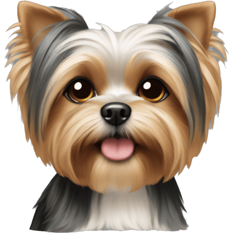 Yorkie with shi tzu emoji