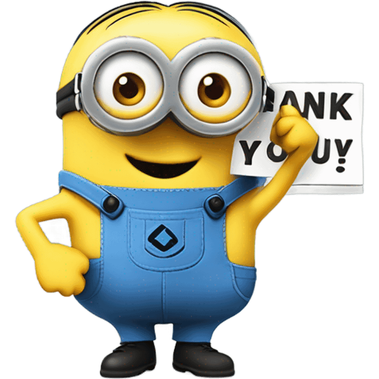 Minion saying thanks emoji