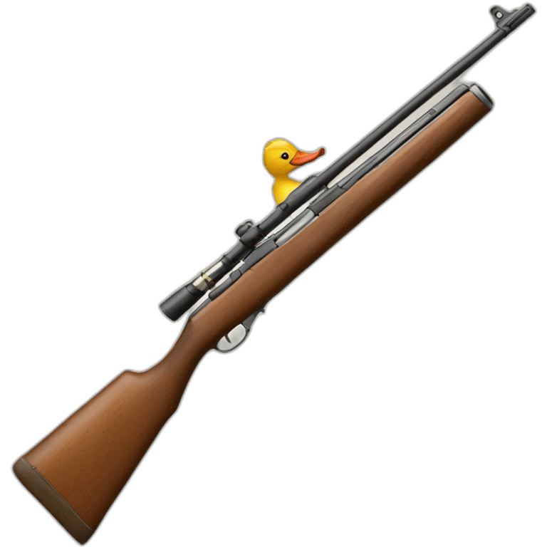 Fusil avec un canard emoji