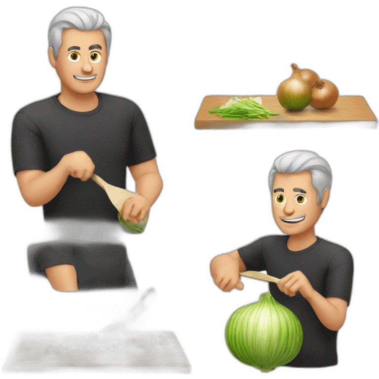 man chopping onion emoji