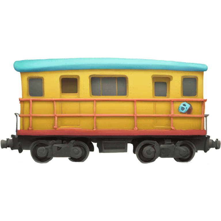 little beach Train  emoji