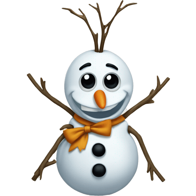 Olaf with a bow emoji