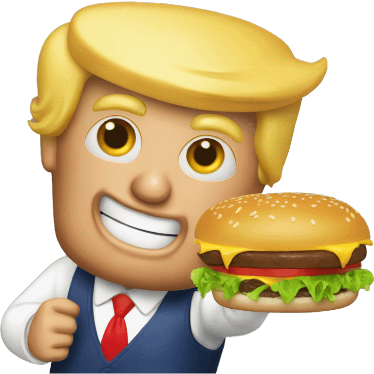 Trump qui mange un burger  emoji