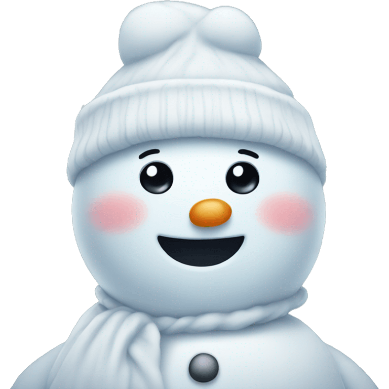 snow man, cute,  emoji