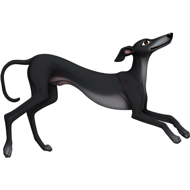 Back greyhound in space emoji