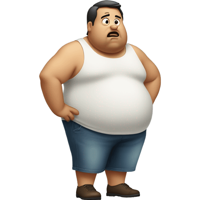 confused FAT MAN standing  emoji