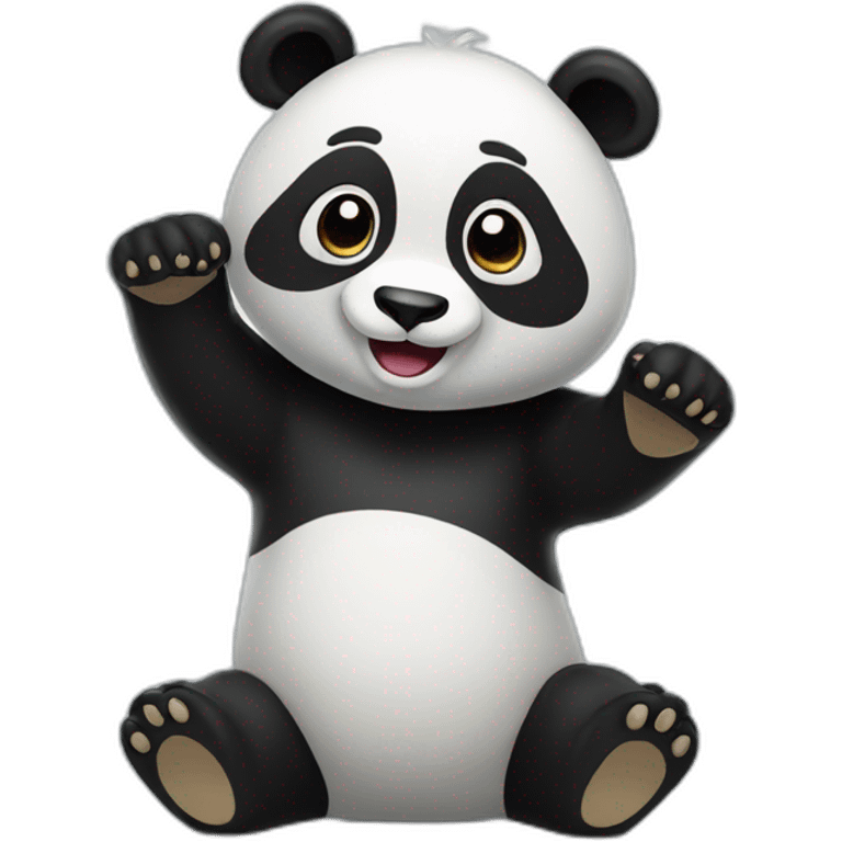 Panda saying hi emoji