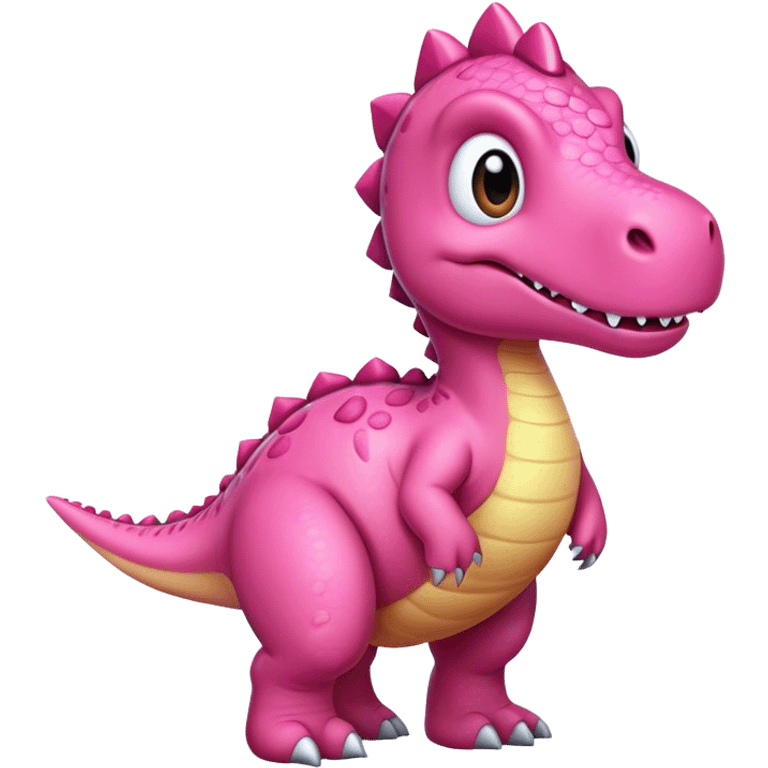 Dinosaurio pink  emoji