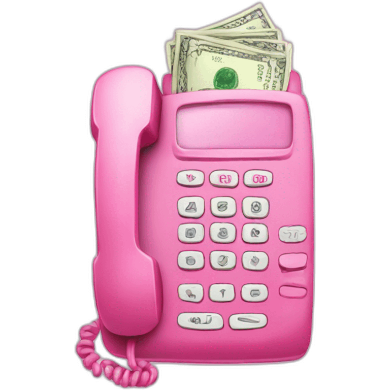 pink phone money emoji