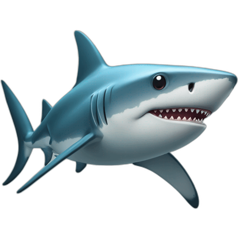 Requin avec des yeux en cœurs emoji