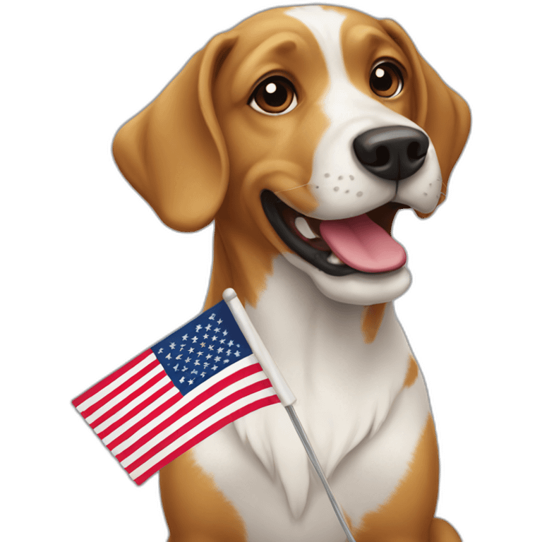 dog with flag emoji