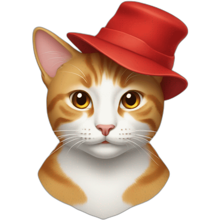 Cat with a red hat emoji