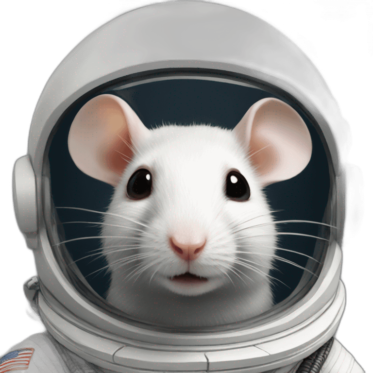 astronaut rat realistic emoji